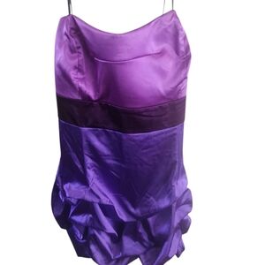 Ruby Rox Purple Strapless Bubble  Hem Stretch Dress Plus Size 24 NWT
